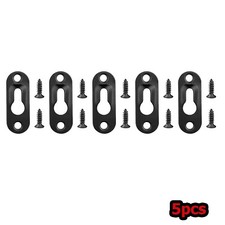 5Pcs Black Keyhole Hangers