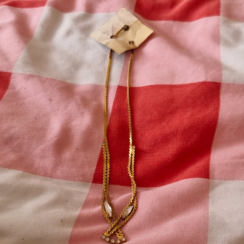 Gold tone metal curb chain - gold,