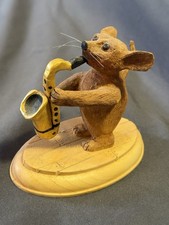 Folk Art Carved Painted Mouse