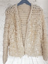 Sequin Loop Knit Cardigan Size