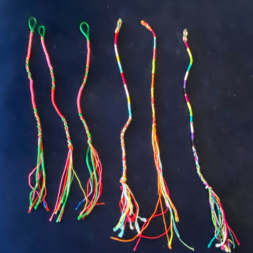 Multicoloured braided hair - braided,