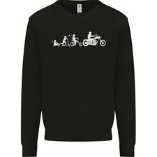 Evolution Motorcycle Motorbike Biker Mens Sweatshirt Jumper