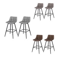 2/4/6x Bar Stools Retro Faux