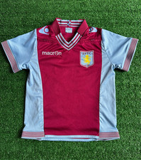 Aston Villa 2013 2014 Home T-Shirt Macron Kit | Child Boys 5-6 Years Football