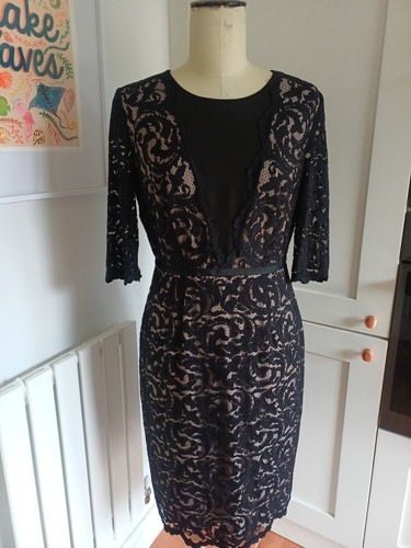 Hobbs black lace illusion - black,