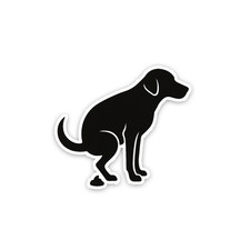 Dog Poop Sticker 4 inch Vinyl