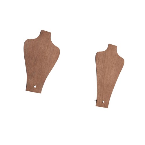 Wooden necklace display bust - display,