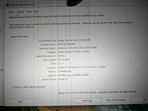 Dell xps 9640 laptop - dell, 16