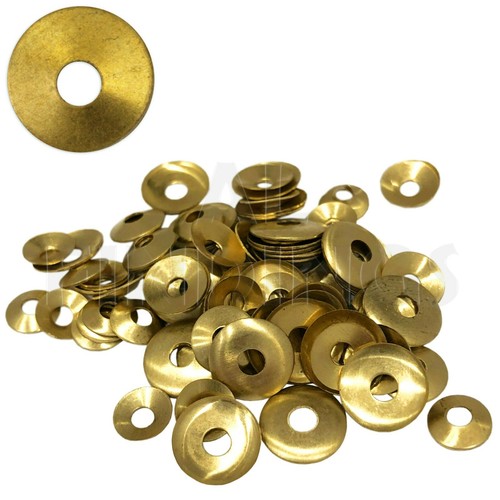 Brass domed clock washers - domed,