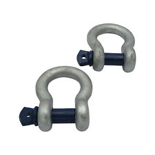 Galvanised Lifting Bow Shackle Screw Pin 1.5 Ton X2 (1.5T Towing Rigging 1500KG)