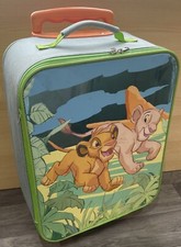 Lion King Suitcase Kids Vintage 90s Stroller Wheeled Lift Handle Disney Denim