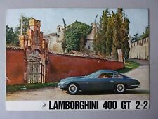 LAMBORGHINI 400 GT 2+2 orig 1966-1968 Sales Brochure in Italian - 400GT