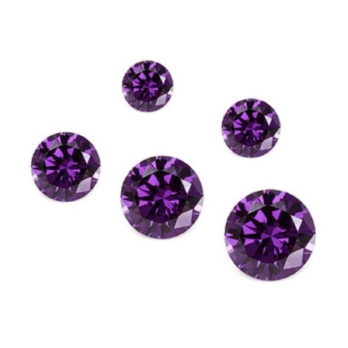 Dark amethyst purple 6mm round - amethyst,