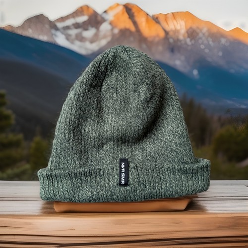 Never summer beanie green knit - never,