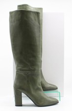 MISS UNIQUE KNEE HIGH WOMENS HIGH HEEL BOOTS UK 6 EU 39 GREEN RRP £150 AD