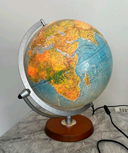 Vintage scan globe illuminated - vintage,