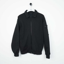 Stone Island Black Ghost Full Zip Collared Sweatshirt - Large