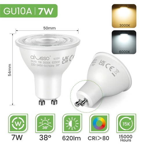 Alusso gu10 led bulbs - 38°,