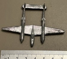 Vintage Aircraft “ WW2 P38 Lightning “ Small Scale Model (paint stripped) !