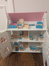 GLTC wooden dollhouse with furniture. *DELIVERY AVAILABLE