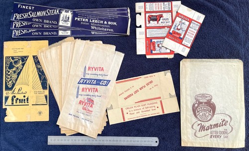 Vintage grocery packaging and