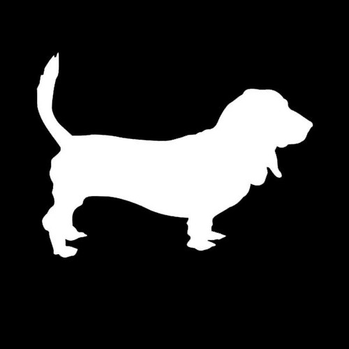 Basset hound sticker decal - basset,