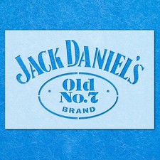 Jack Daniels Spirits Brand Drink Bar Logo Stencil: Airbrush Wall Art Crafts