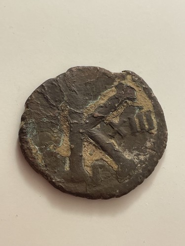 Byzantine bronze coin large - byzantine, k