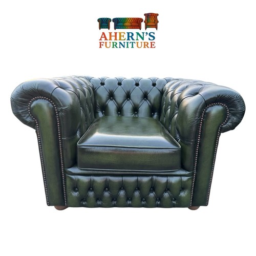 Antique green leather - antique,