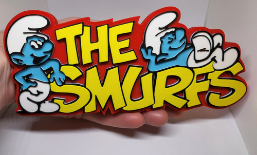 The smurfs sign plaque - smurfs,