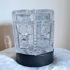 Vintage Lidded hand Cut Crystal Candy Biscuit Sugar Bowel Storage Jar