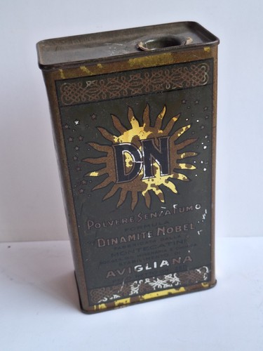 Antique tin box hunting powder - tin,