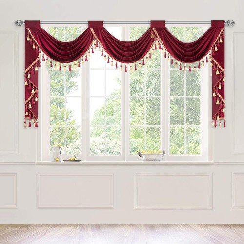 Burgundy velvet waterfall - velvet,