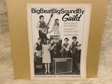 JBFA4 ADVERT 11X8 GUILD SPITFIRE & HOLLOW BODY GUITARS - THUNDERBIRD AMPS