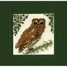 Tawny Owl Miniature Card Cross