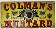 Aluminium Vintage Style Wall Sign - Colman's Mustard 12x6 inch [COLM2]