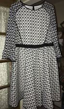 michelle keegan Beautiful Black White Christmas Prom Dress 10 New