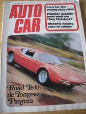 AUTOCAR DEC 1972 CARS FOR THE YOUNG EXECUTIVE HISTORIC RACING CARS DE TOMASO PAN