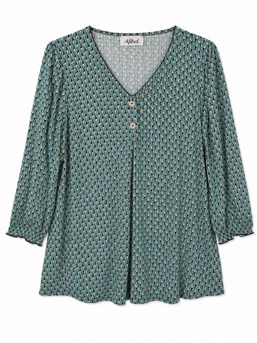 Afibel geometric print top - afibel,