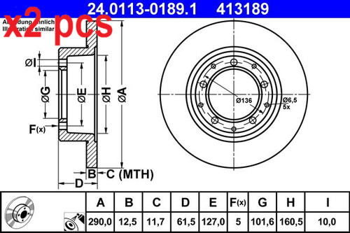 Pcs sides fits land - l&r,