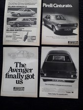HILLMAN AVENGER + GT - COLLECTION OF 4 ORIGINAL MAGAZINE ADVERTS 1970