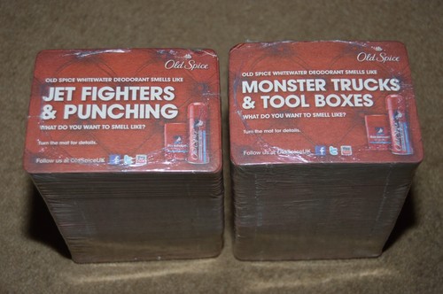 Old spice beer mats - spice, beermats