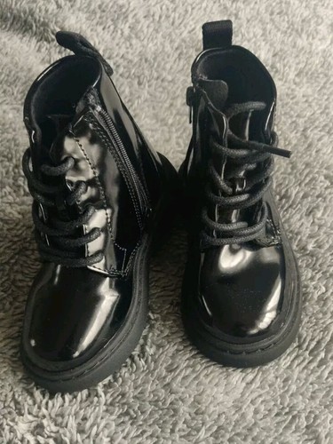 Toddlers black patent boots - patent, by