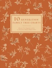 10 Generations Family Tree Charts To Fill In: Ancestry Tree Organizer, Family P