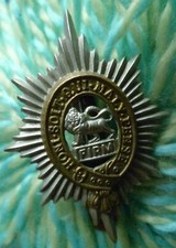 Worcestershire Regiment Cap Badge FIRM Badge Slider ANTIQUE Original
