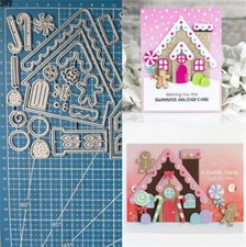 Metal Cutting Dies Scrapbooking Gingerbread House Paper Card Embossing Stencil 