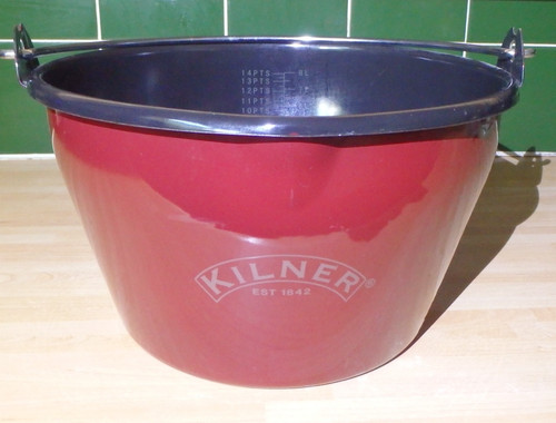 Kilner red enamel jam - jam, pan