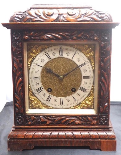 Lenzkirch carved bracket clock - carved,