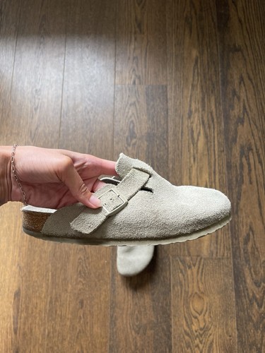 Birkenstock boston khaki clogs - boston,