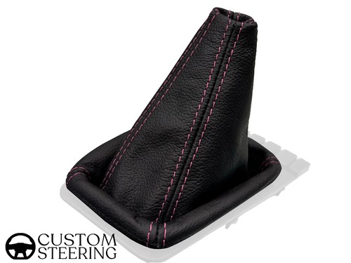 Black leather and pink - black, stitch